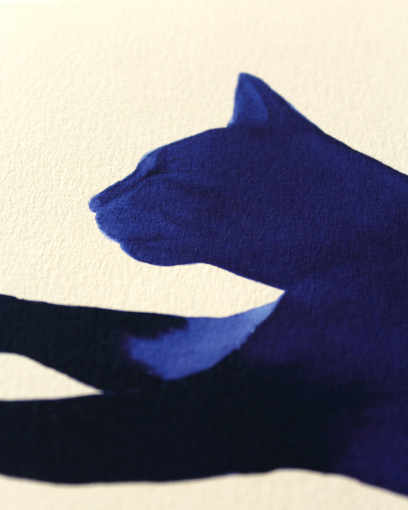 Blue Cat kunsttryk