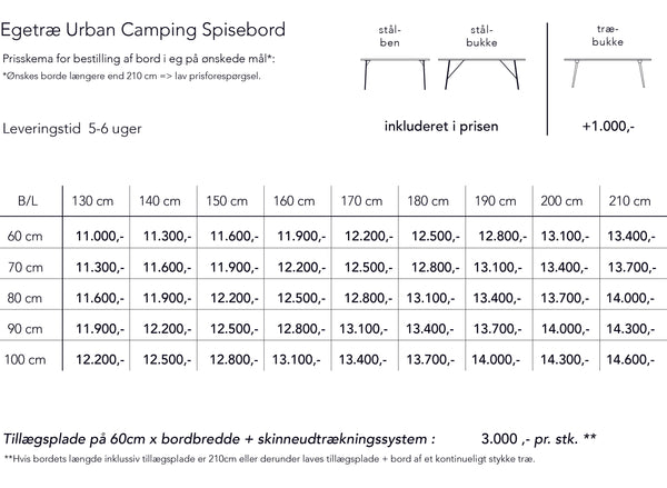 Circle Camping Spisebord - Egetræ